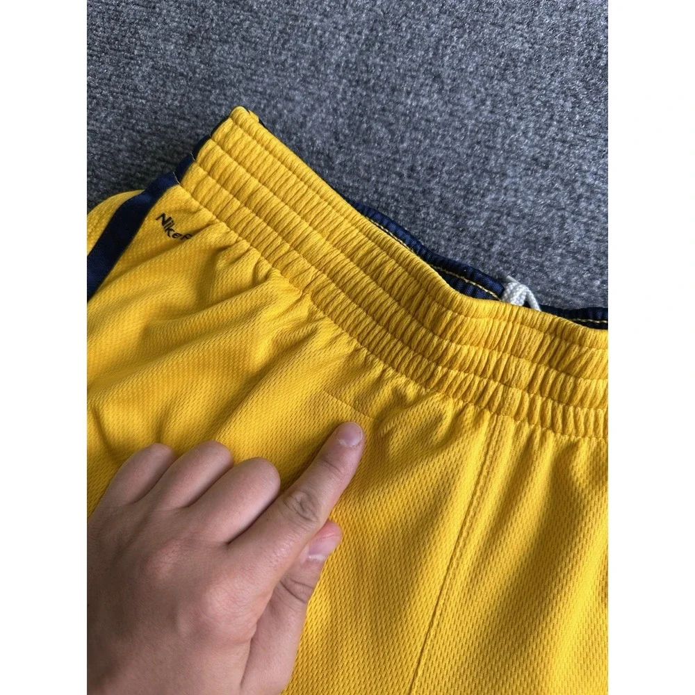 Mens Jordan Cal Golden Bears Basketball Mesh Shorts Yellow Blue, Size L